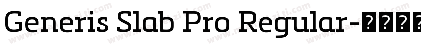 Generis Slab Pro Regular字体转换